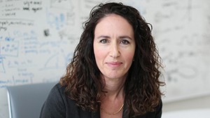 A woman with long dark hair