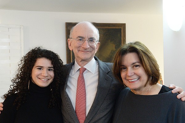 Photo of the Brinkley family at a dinner honoring Alan Brinkley