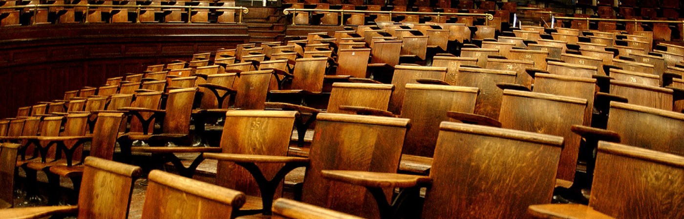 Chairs in a lecture hall