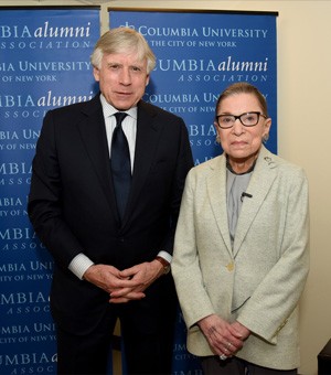 Photo of President Bollinger and Justice Ginsburg