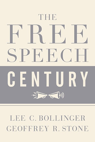 Book cover with title, "The Free Speech Century"