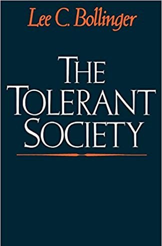 Book cover with title "The Tolerant Society."
