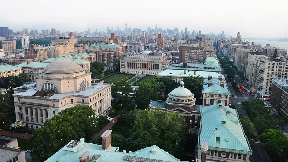View of Columbia's Morningside campus.