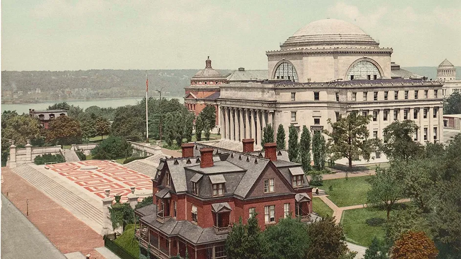Archival image of Columbia's campus