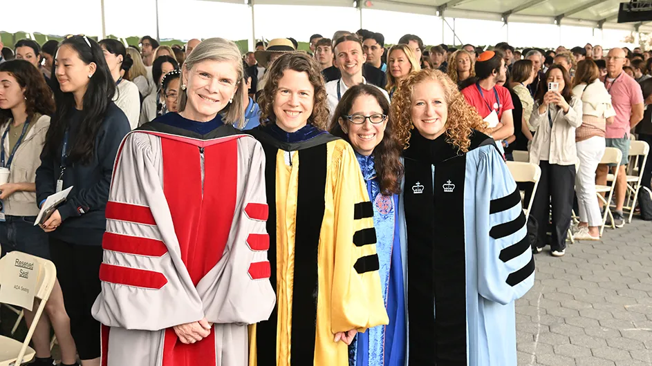 A group of women in academic robes. 