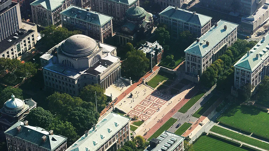 Aerial shot of Columbia