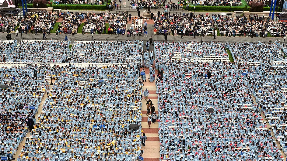 The crowd at Commencement.