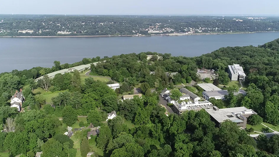 An aerial of the Lamont-Doherty Earth Observatory campus.